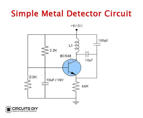 basic two box metal detector coil seperation schematic photo|metal detector circuit diagram.